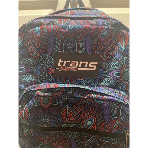 Super Cool Peacock Trans By Jansport BIG Student 15” Laptop Sleeve Backpack - Picture 2 of 10